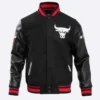 Chicago Bulls City Edition Black Varsity Jacket 1