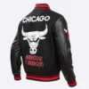 Chicago Bulls City Edition Black Varsity Jacket 2