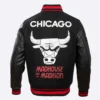 Chicago Bulls City Edition Black Varsity Jacket 3