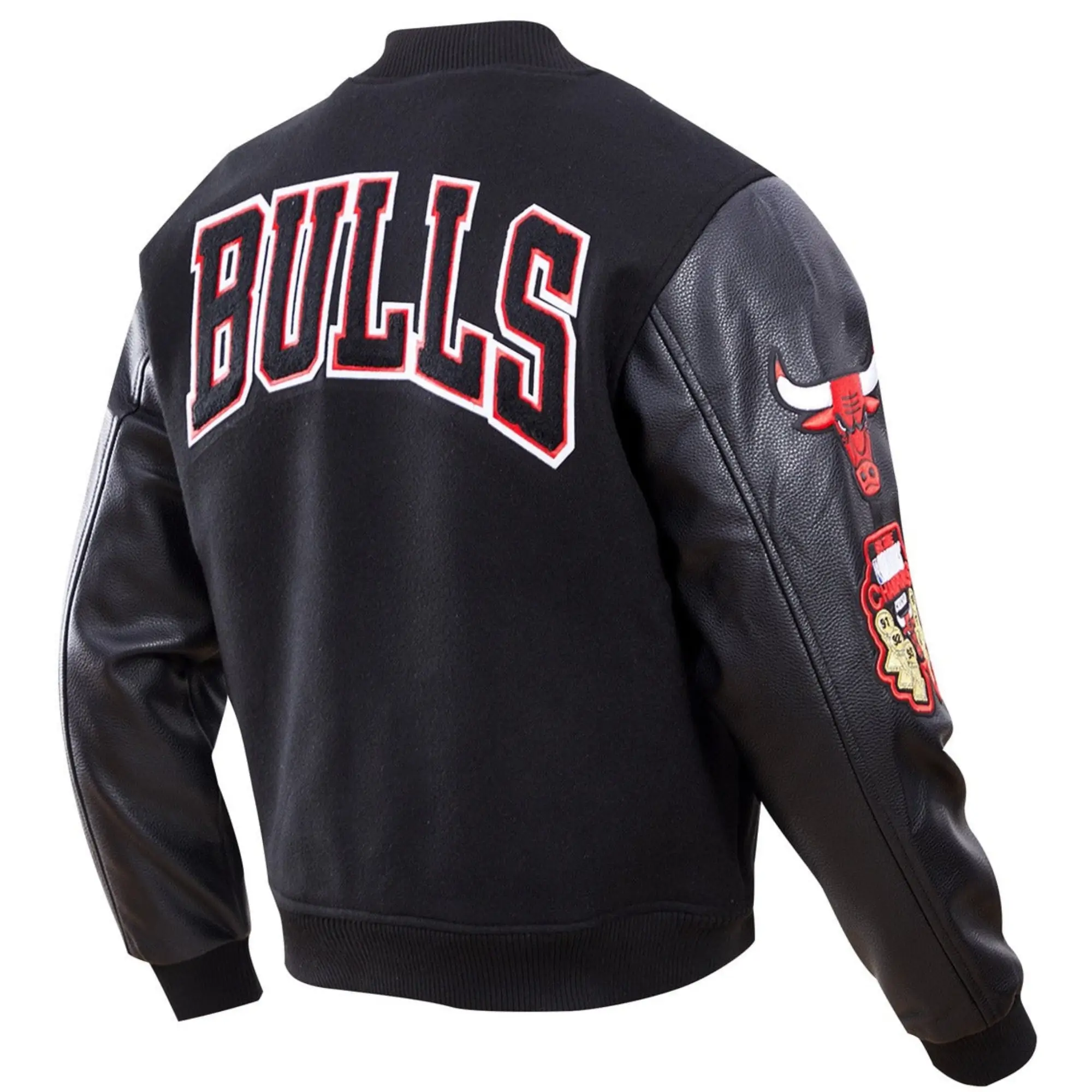 Chicago Bulls Classic Black Wool Varsity Jacket 3