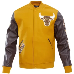 Chicago Bulls Classic Varsity Jacket Yellow