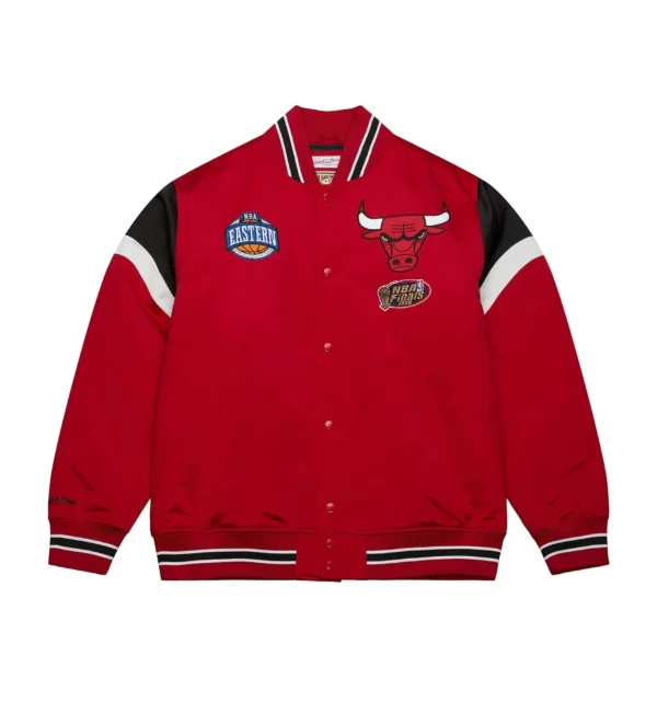 Chicago Bulls Cooperstown Heavyweight Varsity Red Jacket