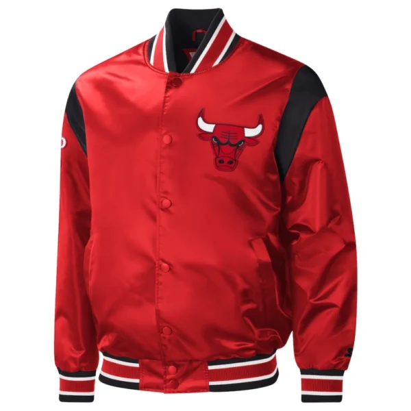 Chicago Bulls Force Play Varsity Red Jacket
