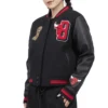 Chicago Bulls Mashup Black Wool Varsity Jacket 2