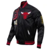 Chicago Bulls Mashup Varsity Black Jacket 1