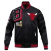 Chicago Bulls Mashup Varsity Black Jacket