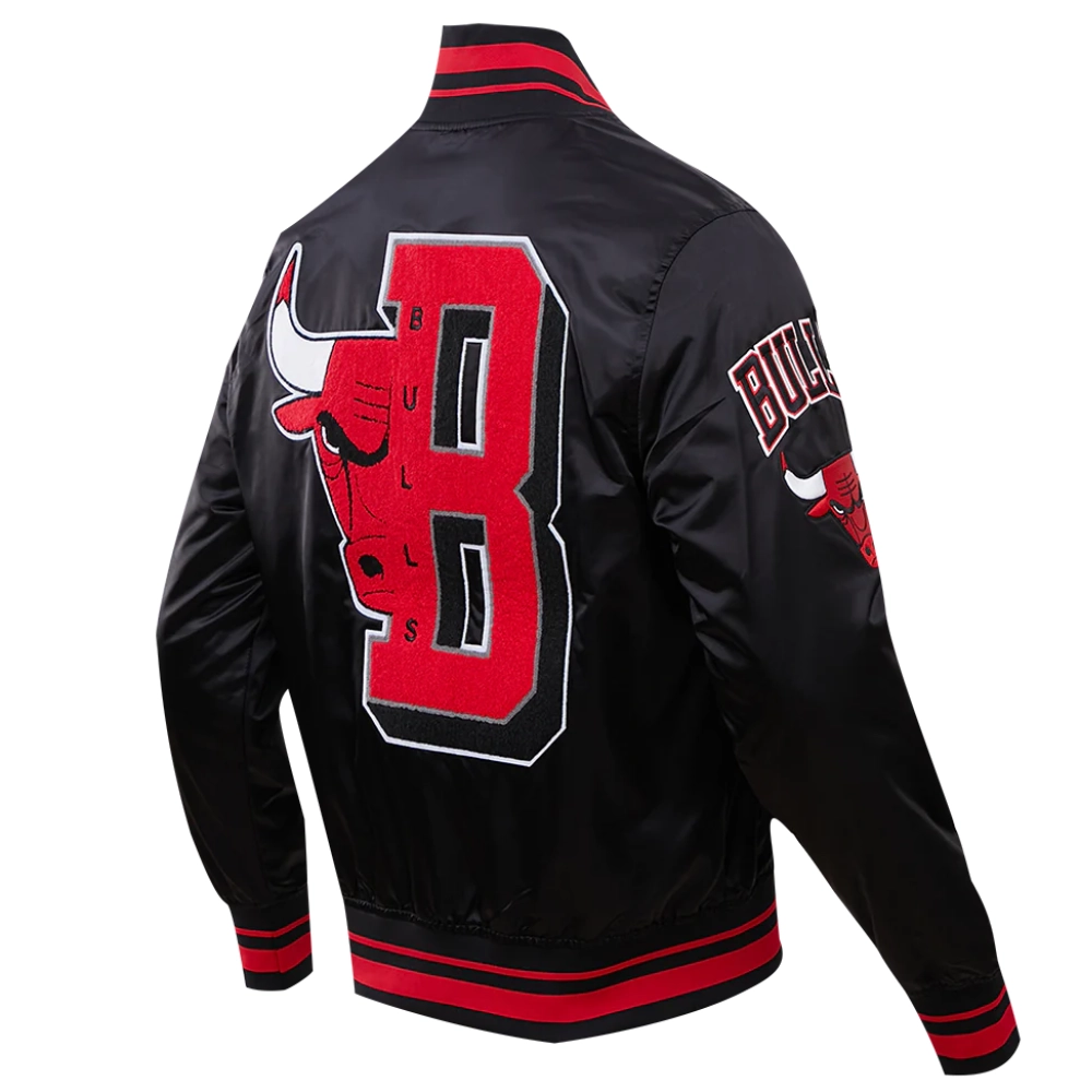 Chicago Bulls Mashup Varsity Black Jacket 2