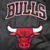 Chicago Bulls Old English Black Satin Varsity Jacket 6