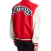 Chicago Bulls Old English Lettermen Blend Varsity Red Jacket 1