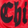 Chicago Bulls Old English Red Varsity Jacket 8