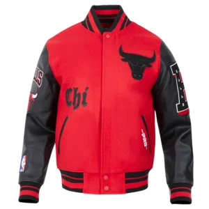 Chicago Bulls Old English Wool Varsity Jacket