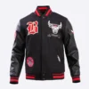 Chicago Bulls Pro Prep Black Wool Jacket 1