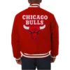Chicago Bulls Red One Color Varsity Jacket 1