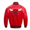 Chicago Bulls Retro Classic Red Varsity Jacket 3