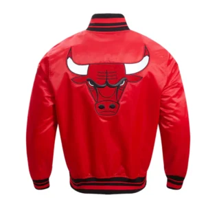Chicago Bulls Retro Classic Red Varsity Jacket 3