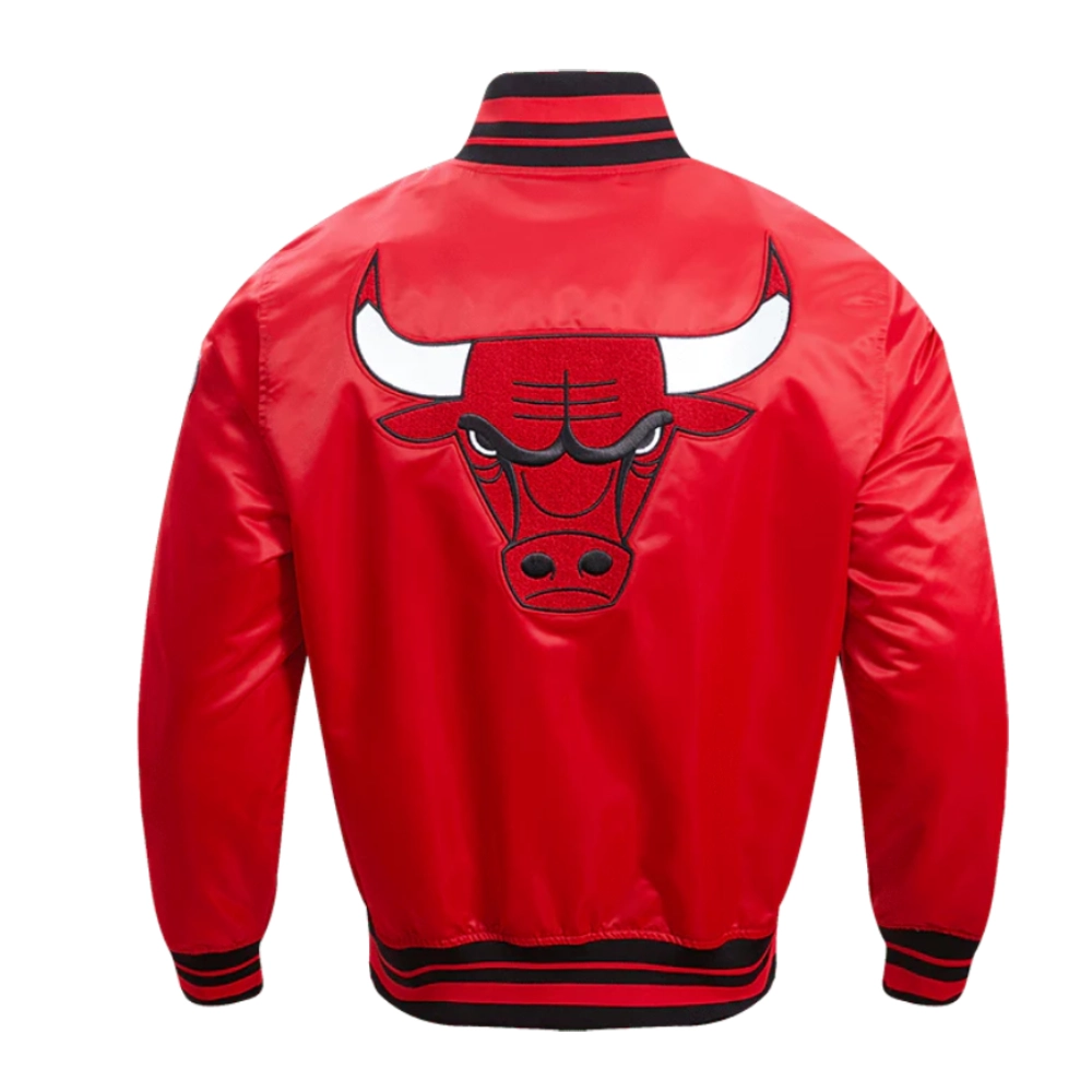 Chicago Bulls Retro Classic Red Varsity Jacket 3