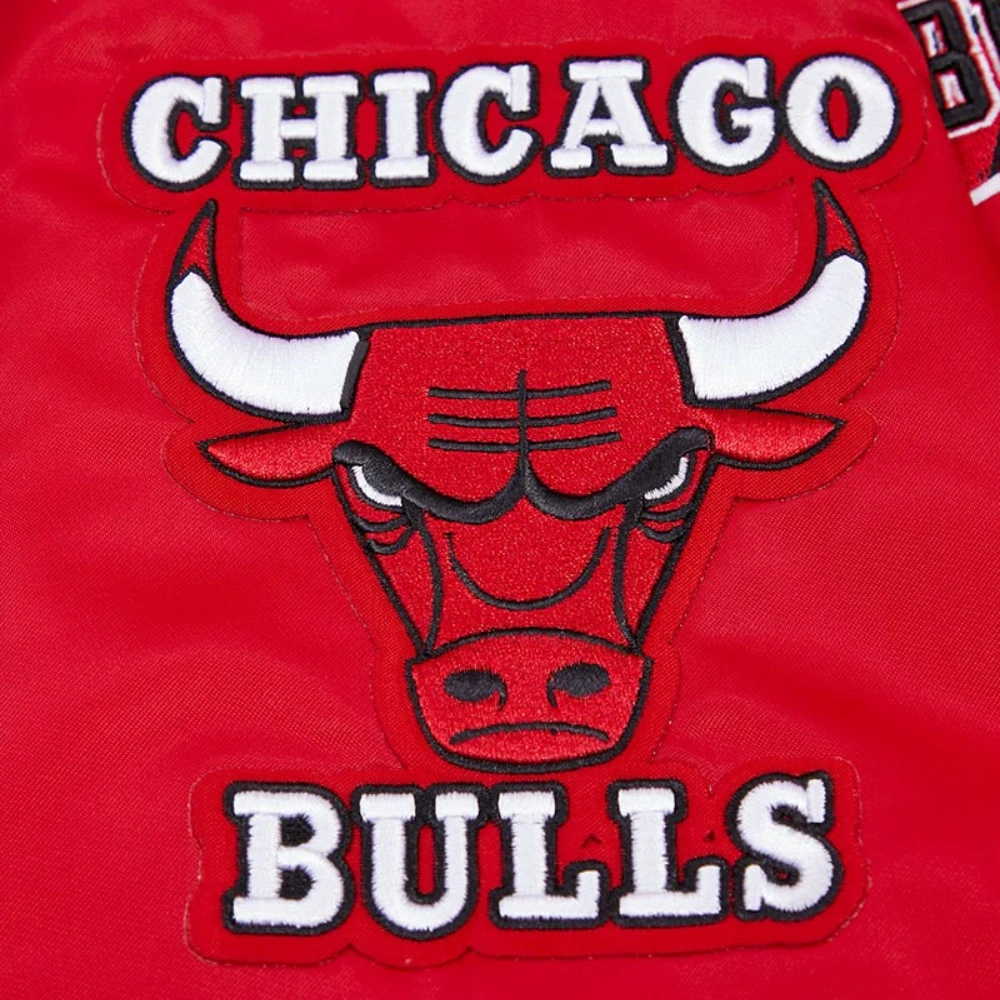 Chicago Bulls Retro Classic Red Varsity Jacket 6