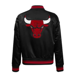 Chicago Bulls Retro Classic Varsity Black Jacket 3