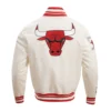 Chicago Bulls Retro Classic Varsity Cream Jacket 3