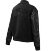 Chicago Bulls Triple Black Wool Varsity Jacket Black 2