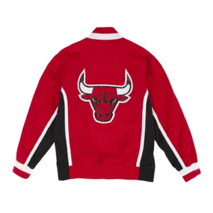 Chicago Bulls Warm Up Red Track Jacket 1