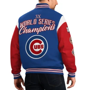 Chicago Cubs Franchise BlueRed Wool Varsity Jacket
