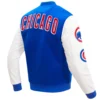Chicago Cubs Full-Snap Classic Wool & Leather Blended Logo Varsity Jacket 1
