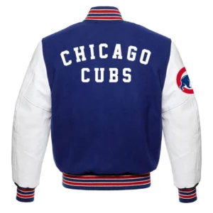 Chicago Cubs Letterman Wool & Leather Varsity Jacket 1