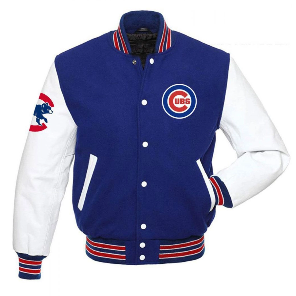 Chicago Cubs Letterman Wool & Leather Varsity Jacket