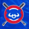 Chicago Cubs Mashup Women’s Full-Snap Satin Varsity Blue Jacket 5