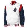Chicago Cubs Pitch Satin Varsity WhiteNavy Jacket