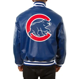 Chicago Cubs Real Full Leather Varsity Jacket – Blue 1
