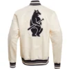 Chicago Cubs Retro Classic Rib Knitted Satin Varsity Jacket 1