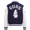 Chicago Cubs Retro Classic Women’s Wool & Leather Varsity NavyWhite Jacket 1