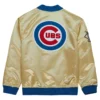 Chicago Cubs Team OG 2.0 Satin Full-Zip Gold Varsity Jacket 1