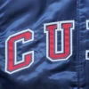 Chicago Cubs The Ace Blue Satin Varsity Jacket 2