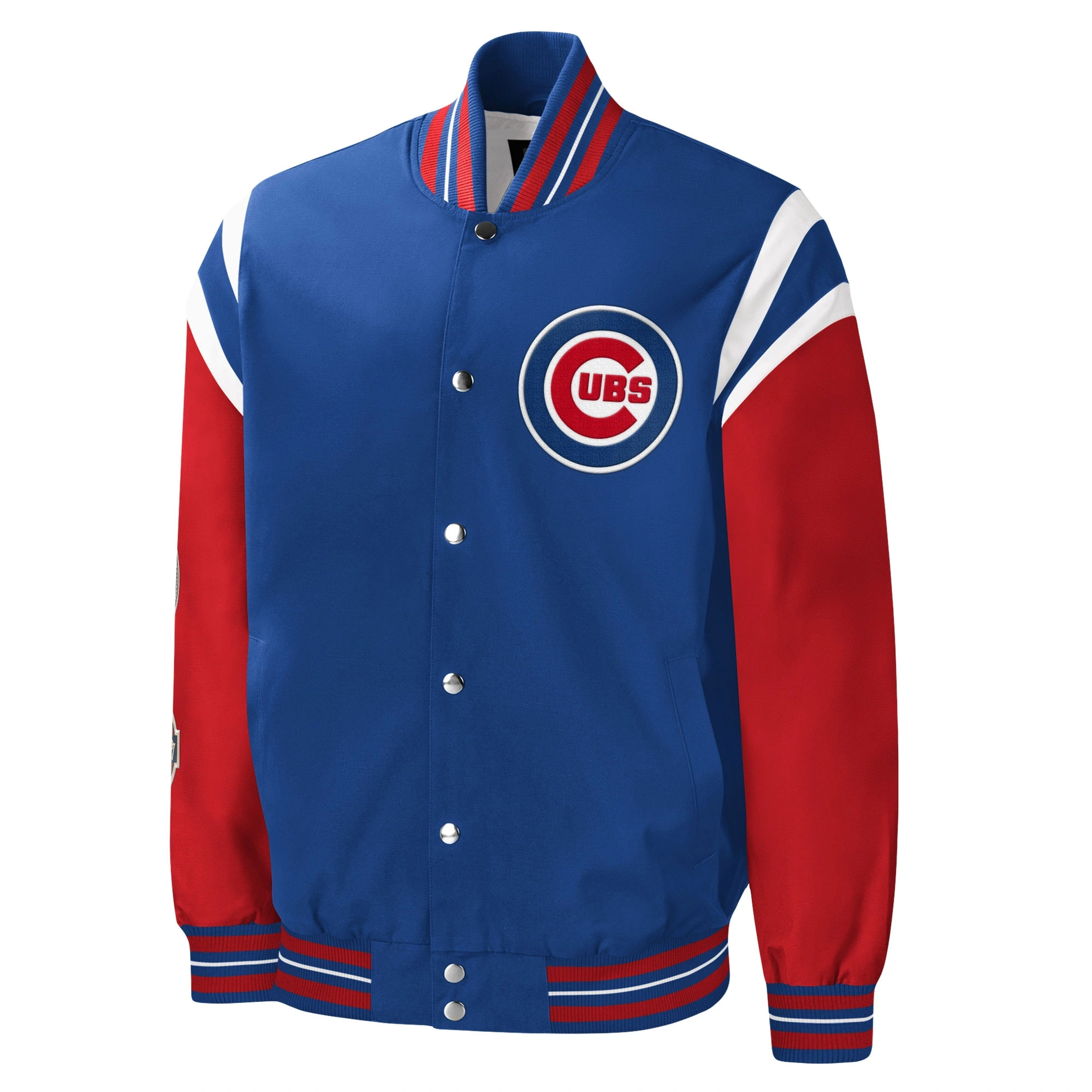 Chicago Cubs Title Holder Full-Snap Varsity BlueRed Jacket
