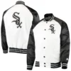 Chicago White Sox Clean-Up Hitter Full-Snap Satin Varsity Jacket 2