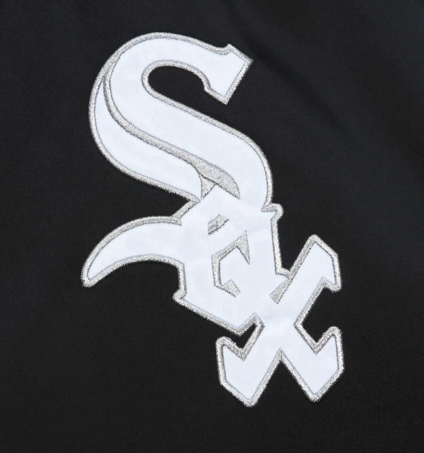 Chicago White Sox Cooperstown Heavyweight Black & Gray Satin Varsity Jacket 2