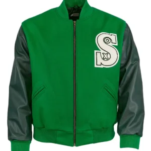 Chicago White Sox Ebbets 1932 Authentic Green Varsity Wool & Leather Jacket