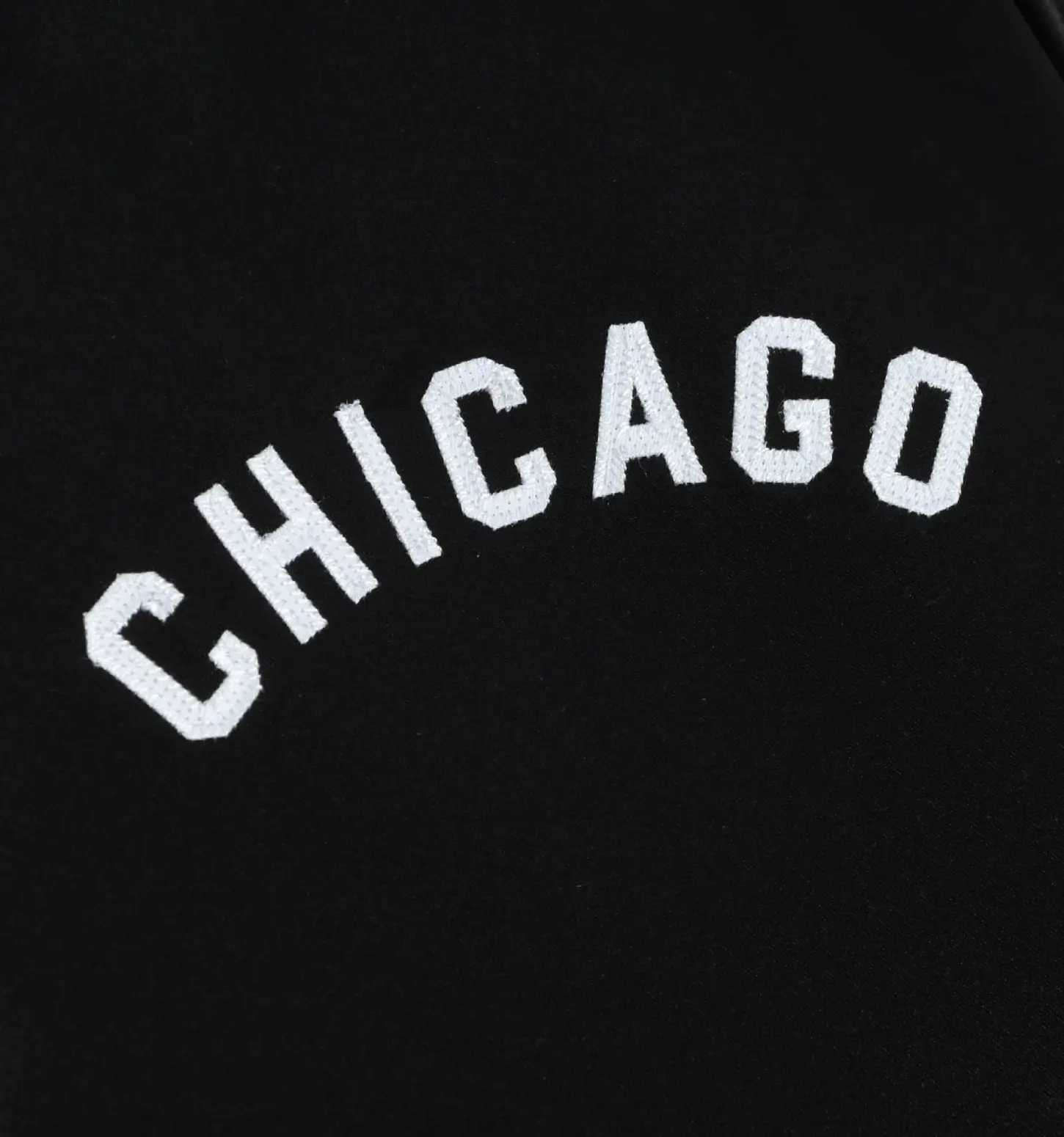 Chicago White Sox Heavyweight Full-Snap Black Satin Varsity Jacket 2