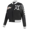Chicago White Sox Mashup Women’s Wool & Leather Varsity Black Jacket 2