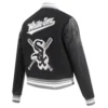 Chicago White Sox Mashup Women’s Wool & Leather Varsity Black Jacket 3