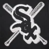 Chicago White Sox Mashup Women’s Wool & Leather Varsity Black Jacket 4