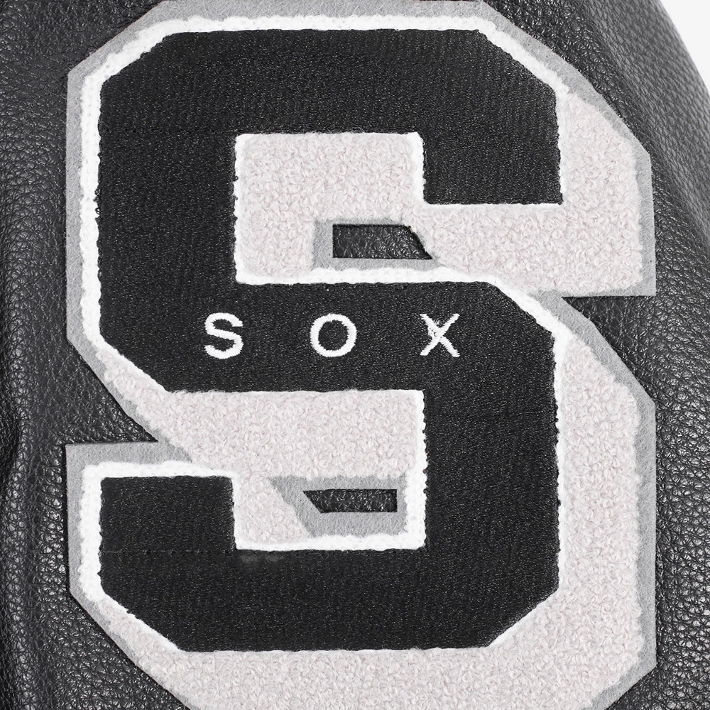 Chicago White Sox Mashup Women’s Wool & Leather Varsity Black Jacket 5