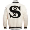 Chicago White Sox Men’s Retro Classic Rib Satin Varsity Jacket 1