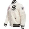 Chicago White Sox Men’s Retro Classic Rib Satin Varsity Jacket 2