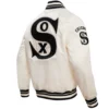 Chicago White Sox Men’s Retro Classic Rib Satin Varsity Jacket 3