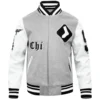 Chicago White Sox Old English GreyWhite Varsity Jacket