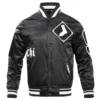 Chicago White Sox Old English Rib Knitted Satin Varsity Jacket